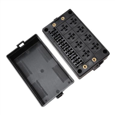 กล่องฟิวส์รีเลย์พร้อมกล่องฟิวส์ 12 ช่อง แผงรีเลย์ 8 ช่อง